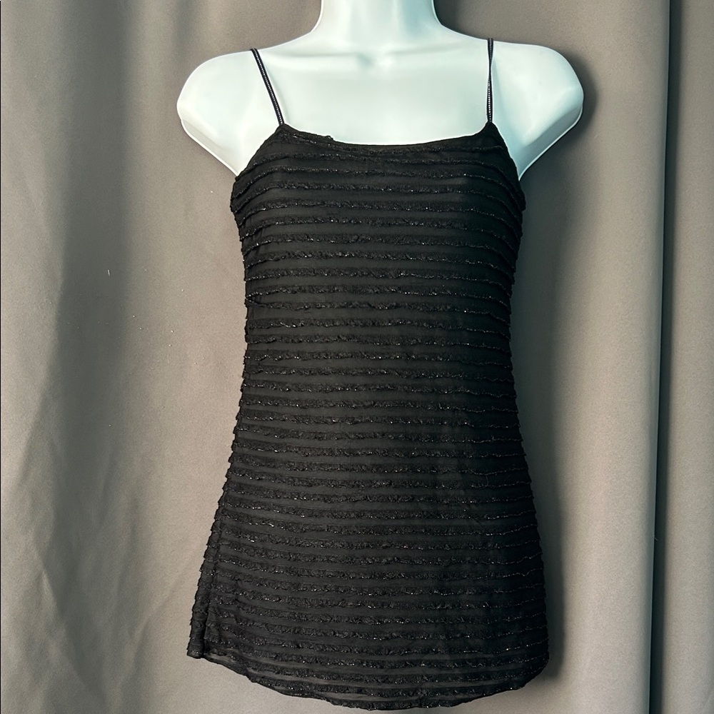 Free People sparkly black top sz:xs